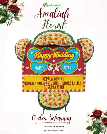 Papan Bunga Pernikahan Lemahbangdewo